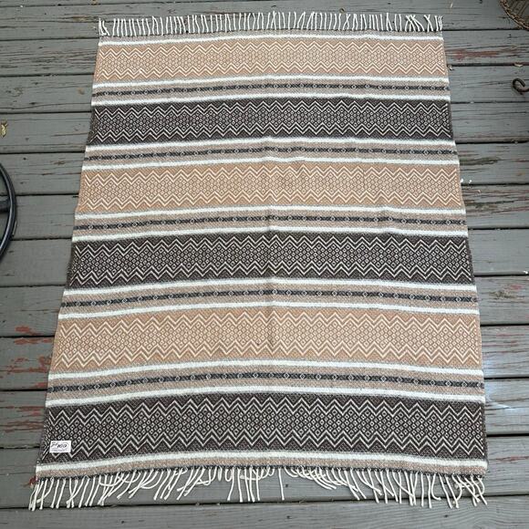 Vintage Faribo Stadium Wool Throw Lap Blanket Aztec Mesa Faribault Woolen Mill - Picture 1 of 11